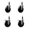 Service Caster 5'' Soft Rubber Swivel 3/4'' Expanding Stem Caster Set 2 Total Lock Brakes, 4PK SCC-EXTTL20S514-SRS-2-S-2-34 - alternate 1